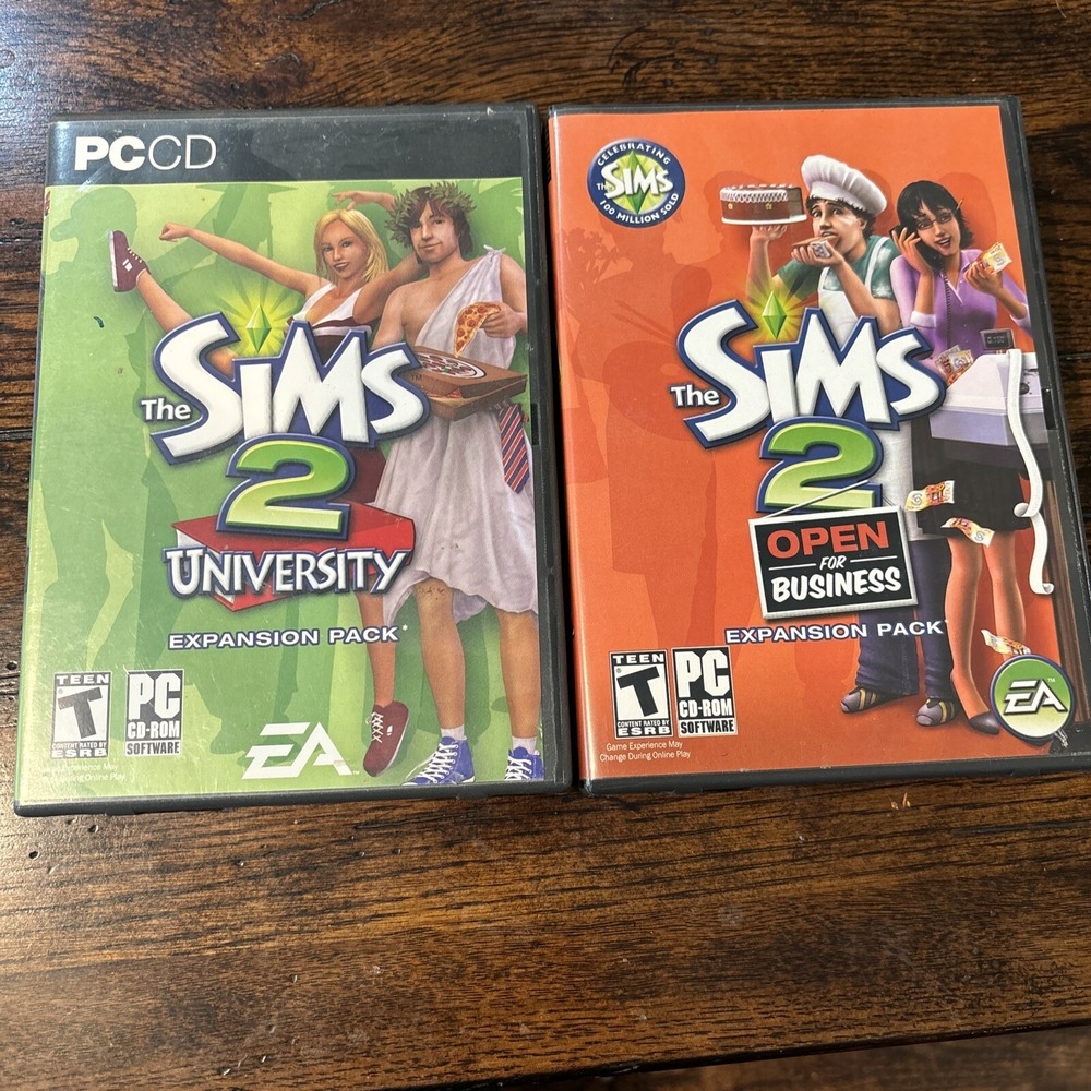 The Sims 2 Expansion Pack Lot University & Open For Business PC Game 2006
